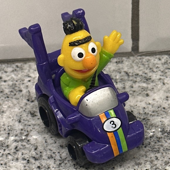 Sesame Street Bert Car # 3 Plastic Vehicle 2011 Hasbro Toy  Rolling - Picture 6 of 6